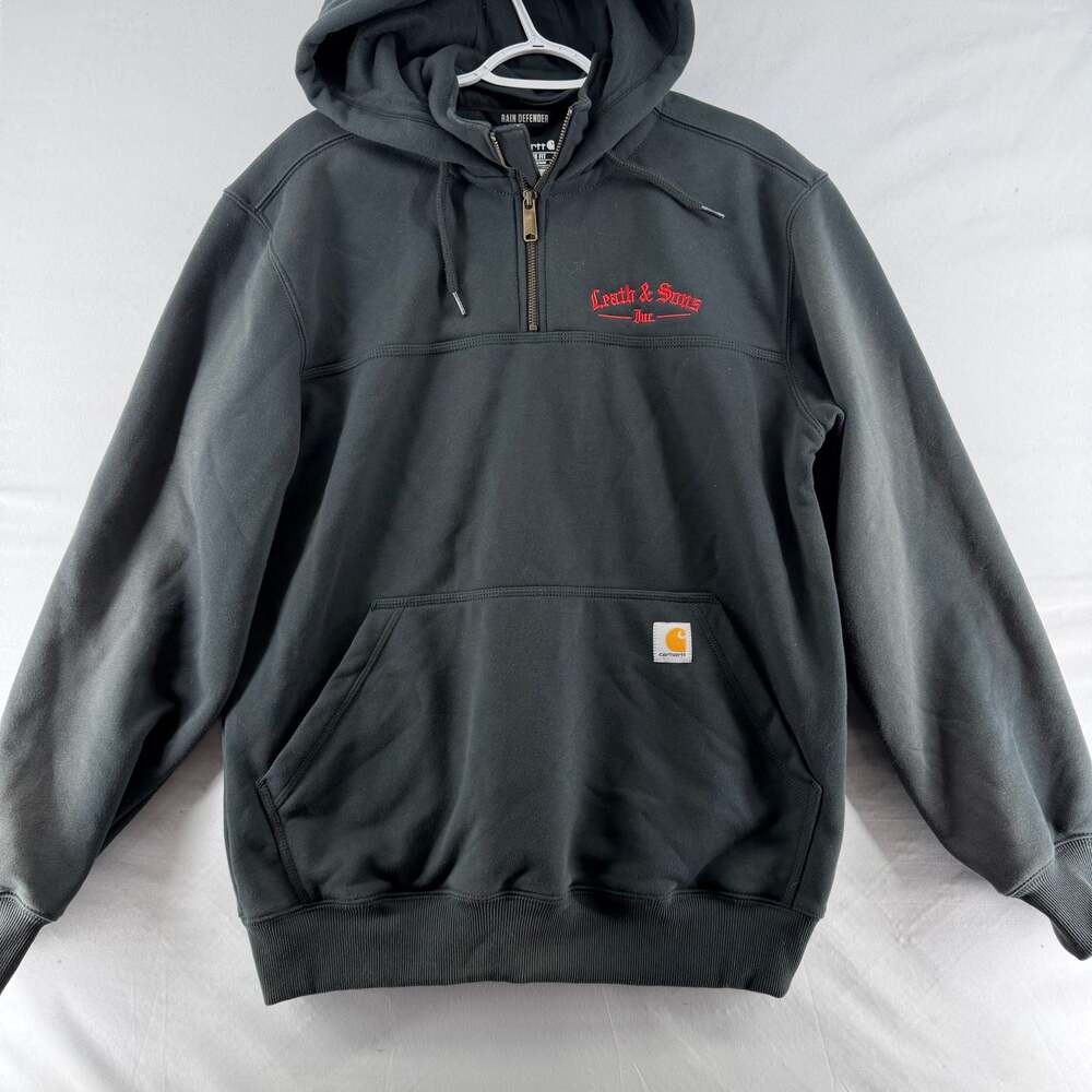 1401 M- Carhartt Rain Defender Loose Fit Quarter-Zip Hoodie Leath & Sons Embroid